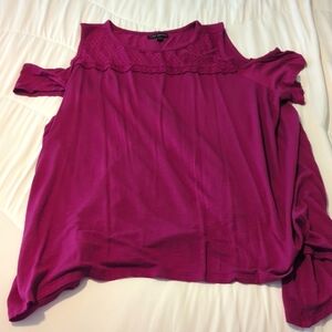 Purple Lane Bryant summer cold shoulder top. Size 18/20